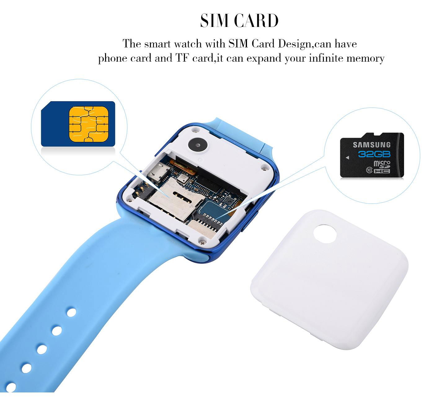 D3 smart watch mobile phone Support GSM SIM TF Card Smart Watch with Camera 3