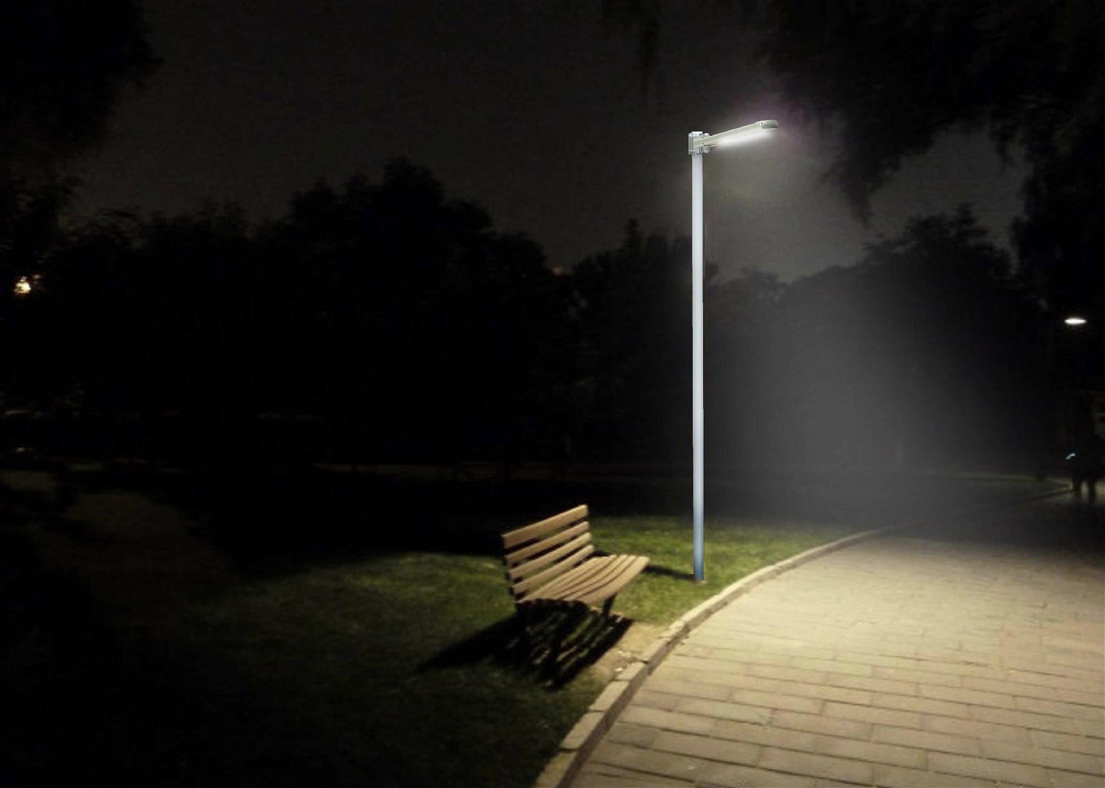Waterproof Outdoor Integrated Solar Garden Lamp With Motion Sensor 4
