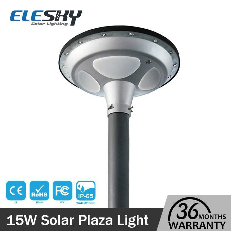 Long lighting lithium battery backup outdoor solar plaza light 2