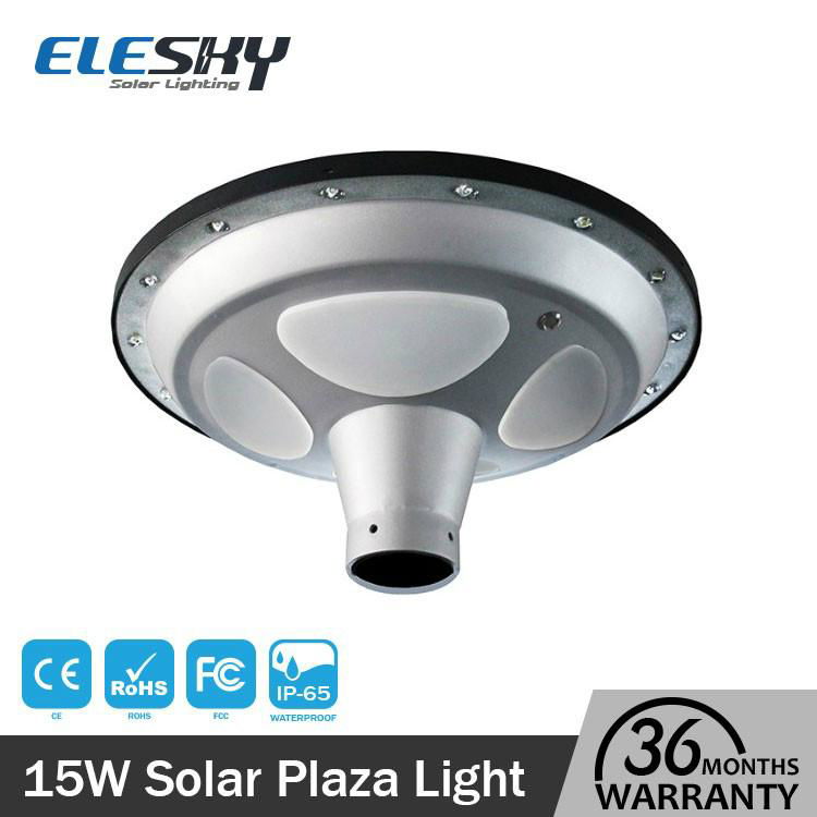 Long lighting lithium battery backup outdoor solar plaza light 5