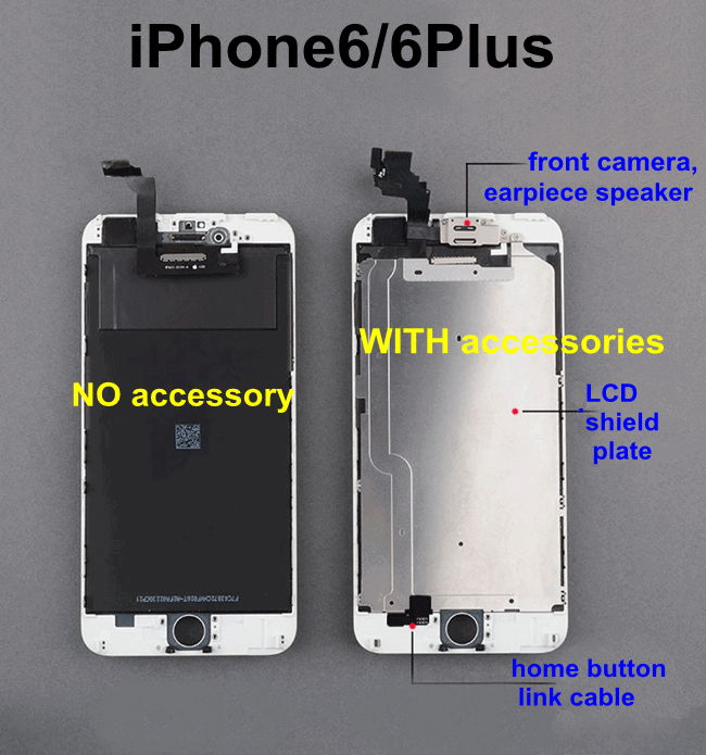 LCD display assembly with touch screen digitizer for 5.5 inch iPhone 6plus 5