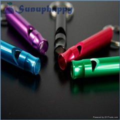 Top quality custom colorful survival aluminum alloy whistle