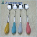 High quality new design custom colorful 15cm ceramics spoon 3