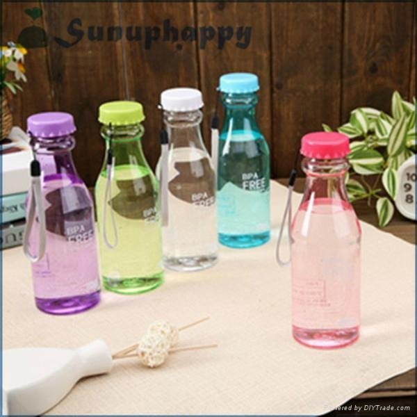 Wholesale custom colorful creative BPA free plastic soda drinking bottle