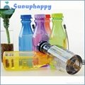 Wholesale custom colorful creative BPA free plastic soda drinking bottle 3