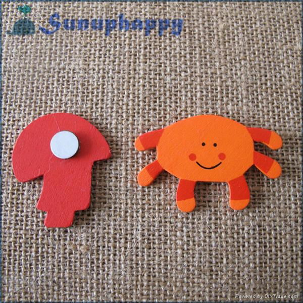 Factory supplier wholesale custom animal shape wooden fridge magnets 2