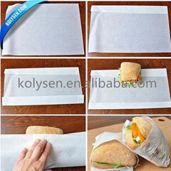 100% Virgin Pulp MG Sandwich Packing Food Paper