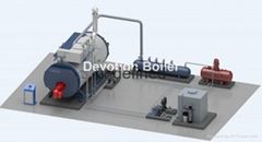 heavy oil fired industrial steam boiler 4t/h 