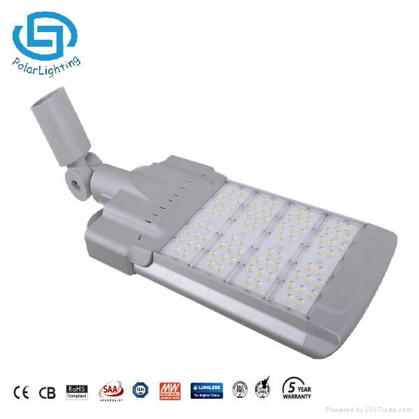 135W Bridgelux LED Street Light With Mean Well Driver IP66 Aluminium 120lm/w