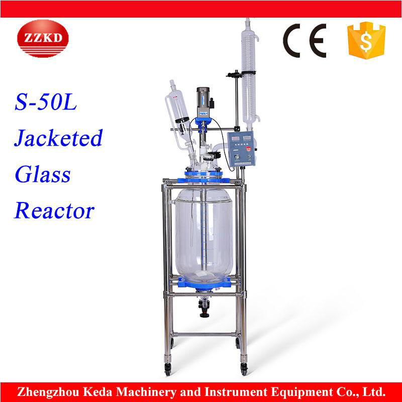 Jacketed Glass Reaction Digital Display Stirred Chemical Agitated Reactor