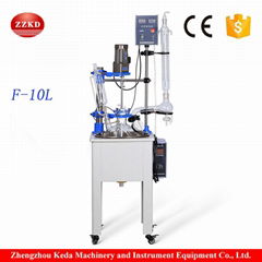 Chemical Multi-function Singal Layer Glass Reactor with Water Bath