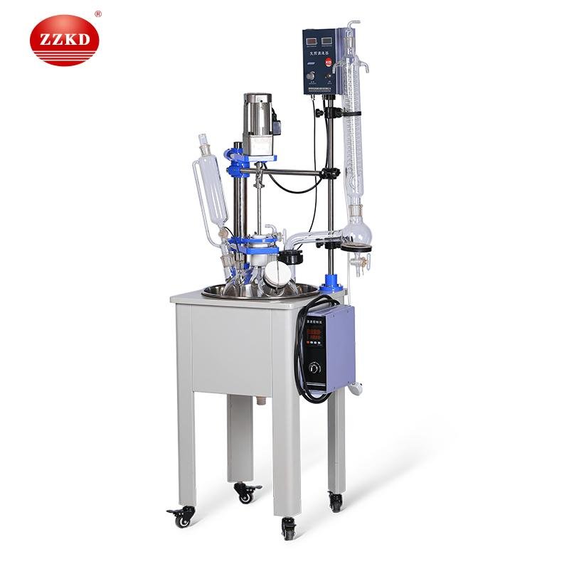 Chemical Multi-function Singal Layer Glass Reactor with Water Bath 2