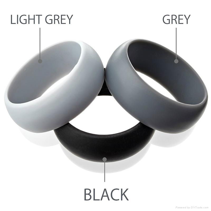 Mens Silicone Wedding Ring Band for Comfort and Practical for Fitness Exercise 2