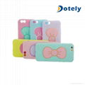 3D Cute Bowknot Cartoon Bling Bling Crystal Bow Silicone TPU Case Cover Stand Ho 5