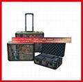 Digital camera aluminum carrying case aluminium tool case with trolley