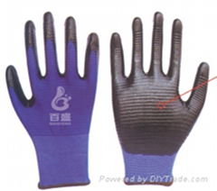 13 Gauge polyester liner with Nitrile coated of wave style