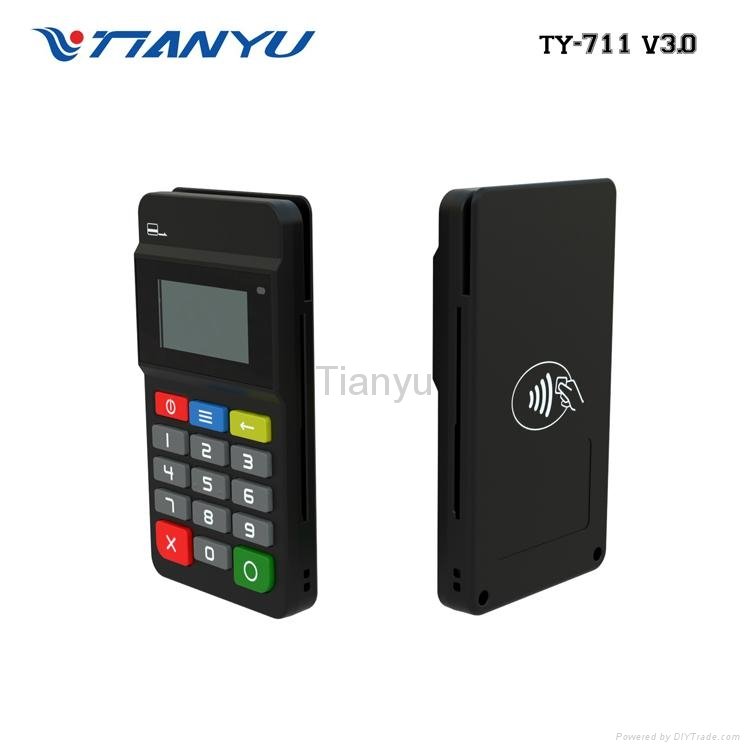Portable POS Terminal with NFC Reader Bluetooth Card Reader with PIN PAD 2