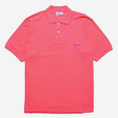 Cotton polo shirt with logo embroidery