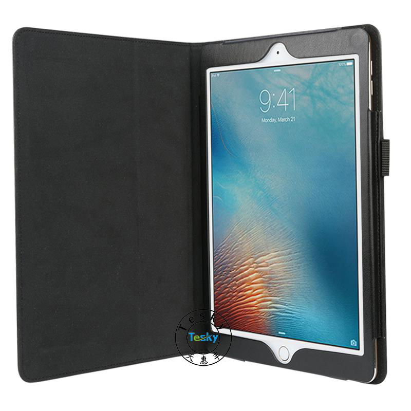 Stylus Holder Slim Folding pu leather tablet case for ipad pro 9.7 inch 2