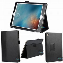 Stylus Holder Slim Folding pu leather tablet case for ipad pro 9.7 inch