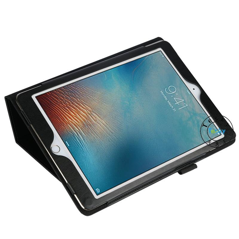 Stylus Holder Slim Folding pu leather tablet case for ipad pro 9.7 inch 4