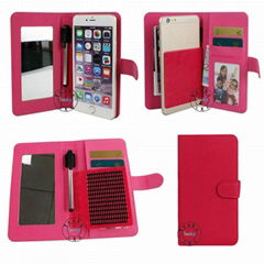 pu leather universal mobile phone case for 5.0-5.5 inch 