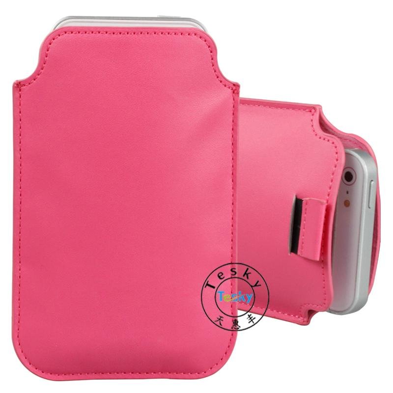 Pu leathe wallet universal pouch case for iphone 2