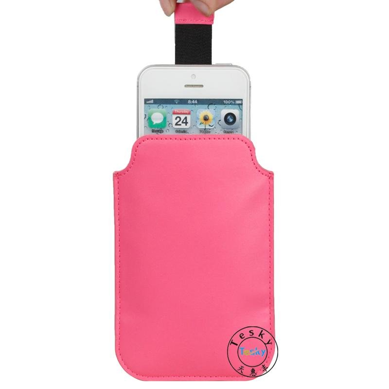 Pu leathe wallet universal pouch case for iphone 3