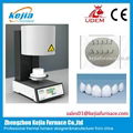 Dental porcelain furnace with vacuum pump