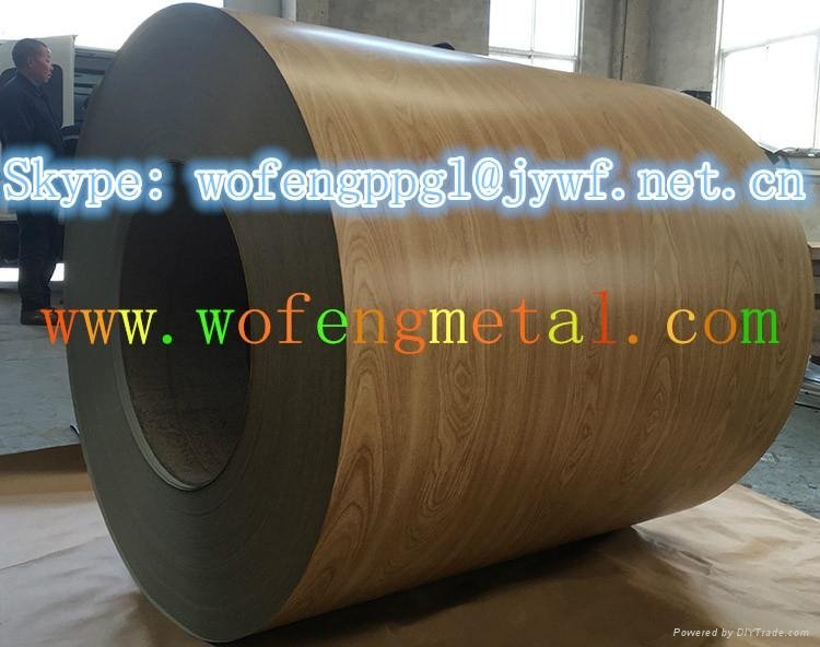  wood grain printed PPGI  PPGL steel in coil for building material 2