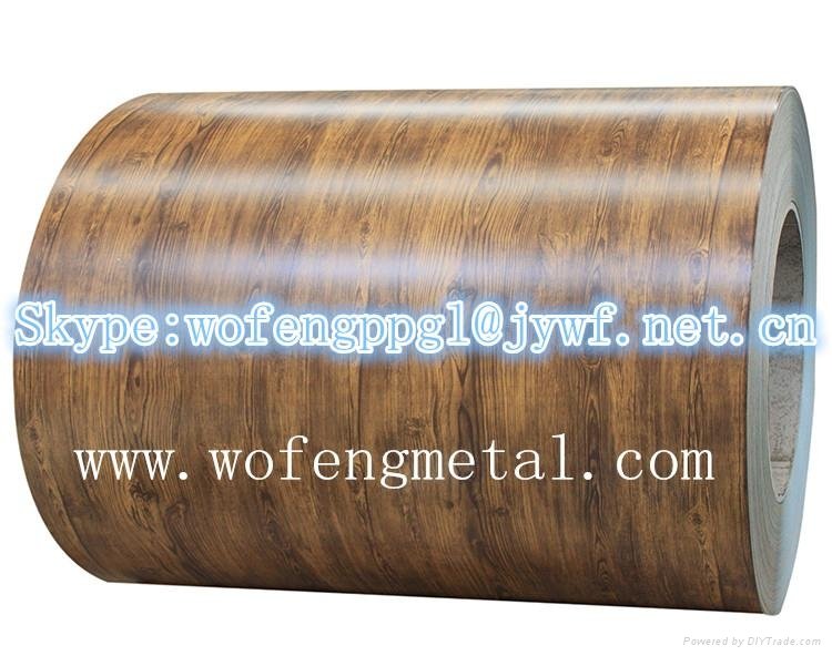  wood grain printed PPGI  PPGL steel in coil for building material 3
