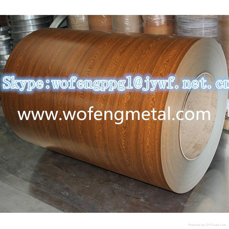  wood grain printed PPGI  PPGL steel in coil for building material 5