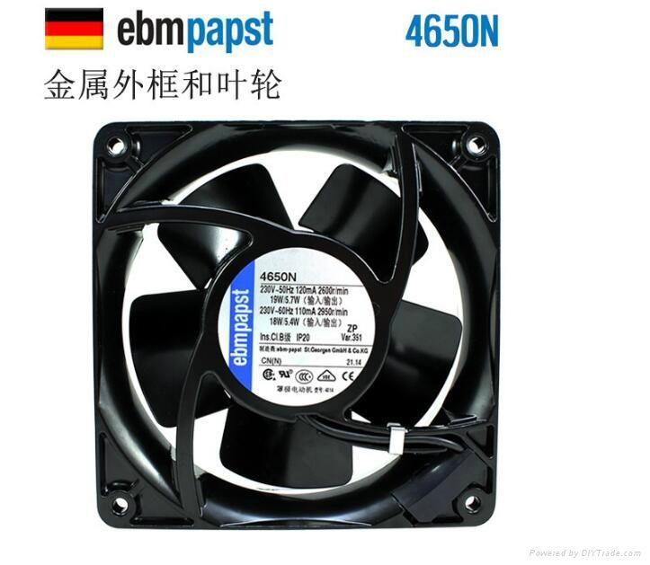Ebmpapst 4650N 12038 12cm 120mm 220V all Metal aluminium cooling server fan high 2