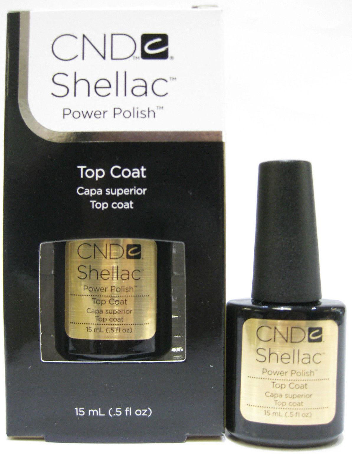 CND Shellac Base .42oz 12.5ml Top .5oz 15ml Coat UV LED Nail Polish Lacquer Gel