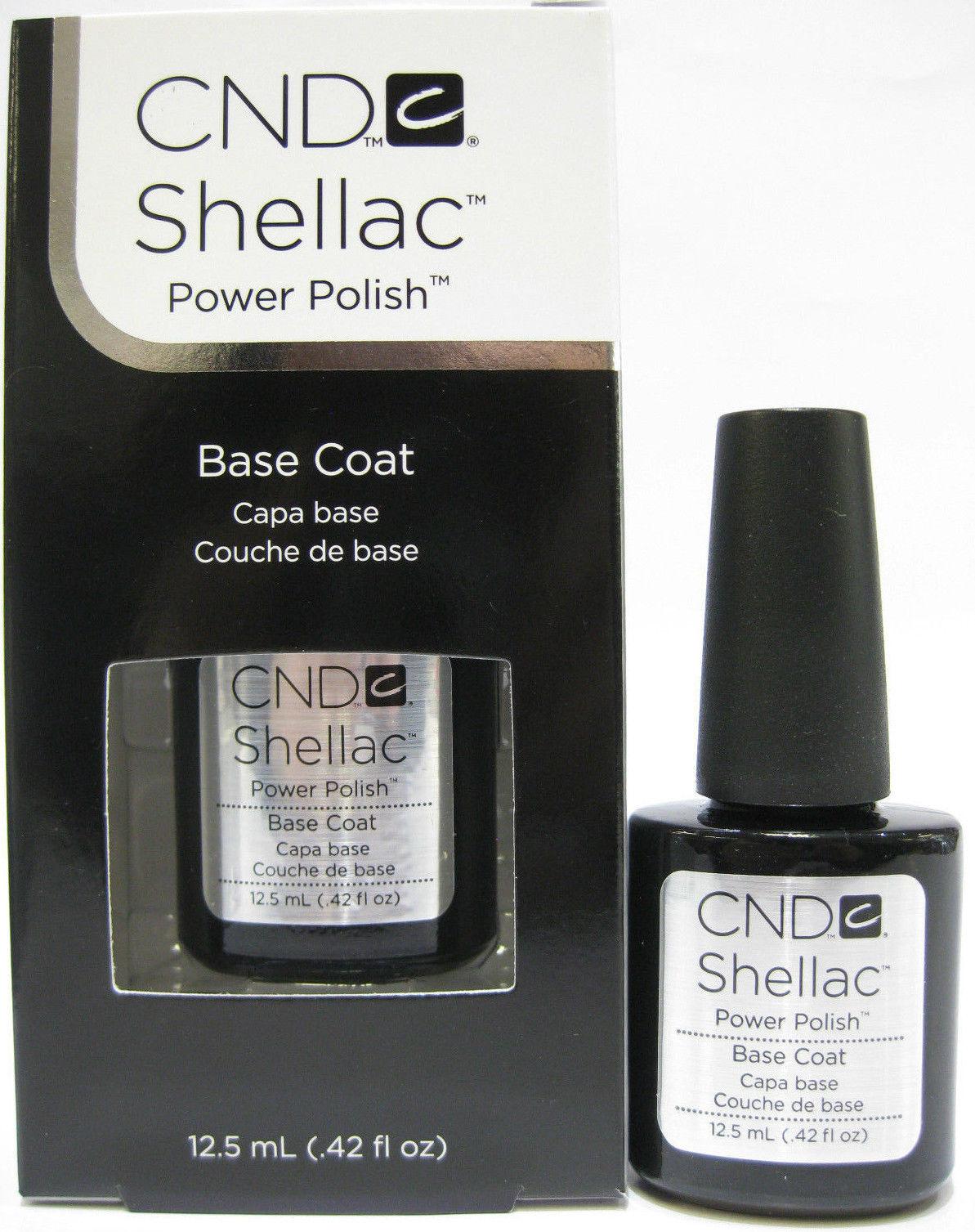 CND Shellac Base .42oz 12.5ml Top .5oz 15ml Coat UV LED Nail Polish Lacquer Gel 2