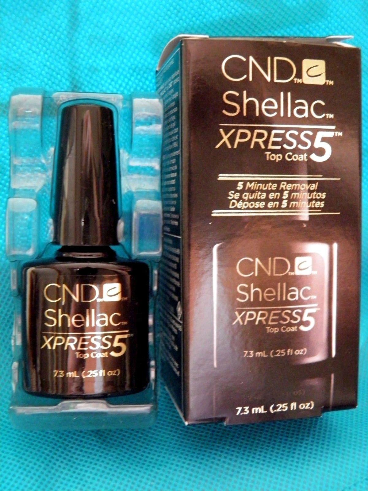 CND Shellac XPRESS 5 Top 25oz  Coat Clear LED Gel Nail Polish 5 Min Removal