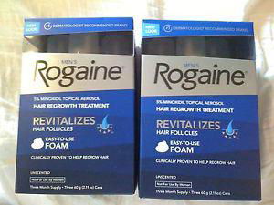 3 Month Supply Men's Rogaine Unscented Foam 5% Minoxidil Hair Regrowth Treatment