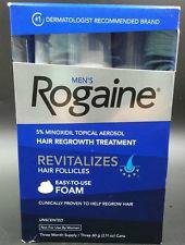 3 Month Supply Men's Rogaine Unscented Foam 5% Minoxidil Hair Regrowth Treatment 2