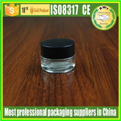 10g round shape small clear glass jar