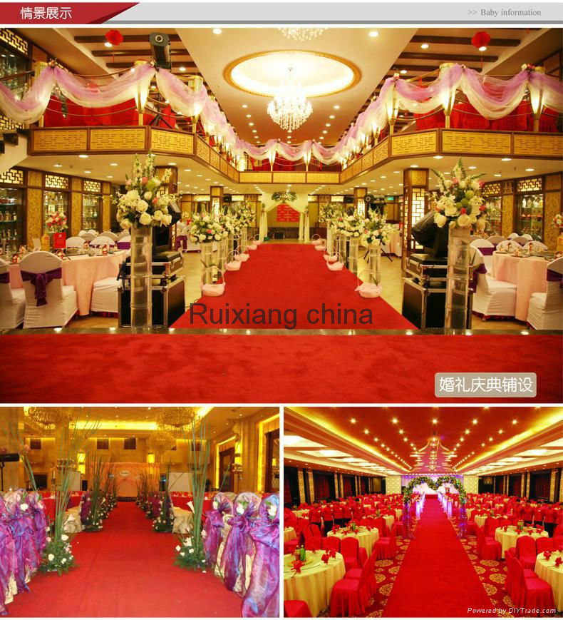 Carpet factory custom super thick flame retardant wedding opening carpet 4