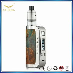 2016 New design product removable 26650 battery athena pride 75w box mod vape