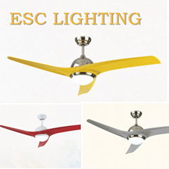 simple style ceiling fan with led light remote