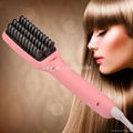 2 In 1 Ionic PTC Heating Hair Brush Straightener