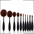 New Arrivals 10 pcs/set Toothbrush Shape Makeup Brush Soft Oval Brush 2