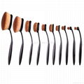 New Arrivals 10 pcs/set Toothbrush Shape Makeup Brush Soft Oval Brush 3