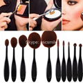 New Arrivals 10 pcs/set Toothbrush Shape Makeup Brush Soft Oval Brush