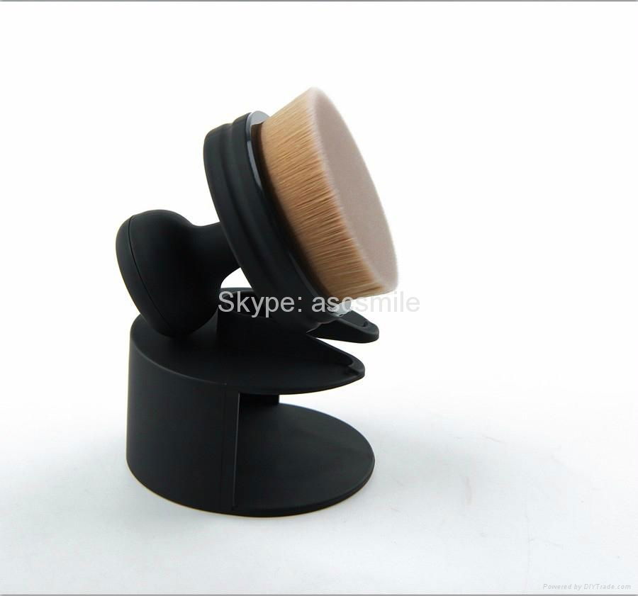 Circle Oval Brush Style Foundation Makeup Air Brush Loose powder Synthetic 3
