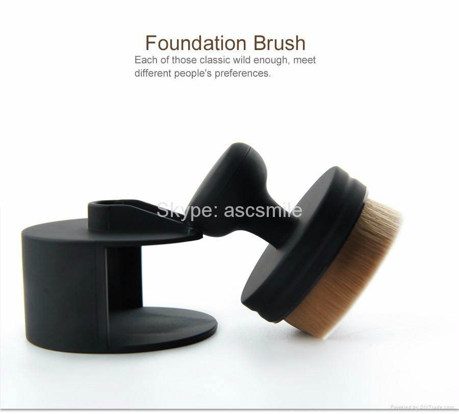 Circle Oval Brush Style Foundation Makeup Air Brush Loose powder Synthetic 4