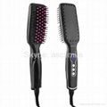 Anti Scald Black LED Hair Straightener Brush With Dual Voltage 3