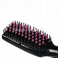 Anti Scald Black LED Hair Straightener Brush With Dual Voltage 5